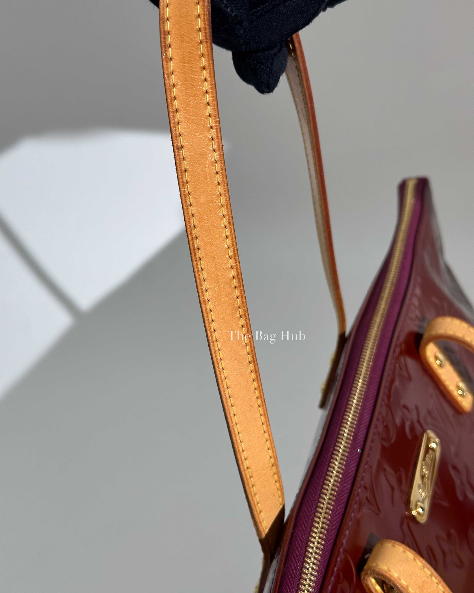 Louis Vuitton Rouge Fauviste Vernis Monogram GM Bellevue Bag