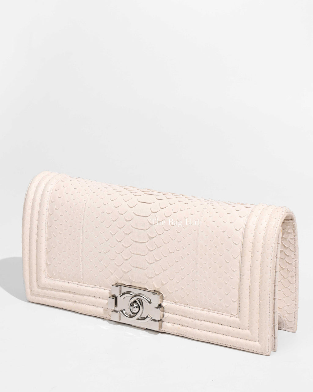 Chanel Blush Python Le Boy Clutch Bag SHW