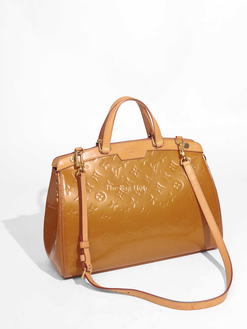 Louis Vuitton Mustard Vernis Monogram MM Brea Bag