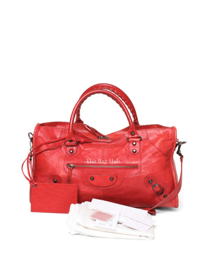 Balenciaga Red Classic Part Time Bag