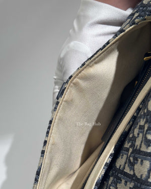 Dior Blue Oblique Saddle Bag-12