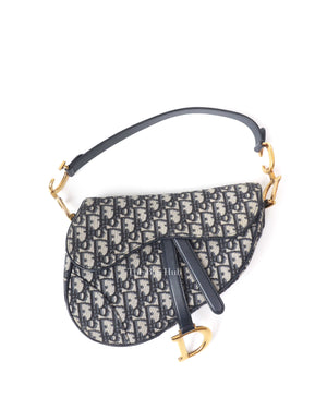 Dior Blue Oblique Saddle Bag-2