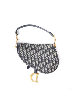 Dior Blue Oblique Saddle Bag-3
