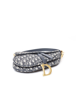 Dior Blue Oblique Saddle Bag-6