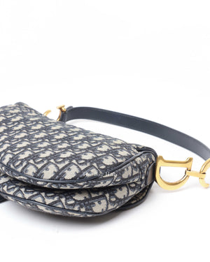 Dior Blue Oblique Saddle Bag-8