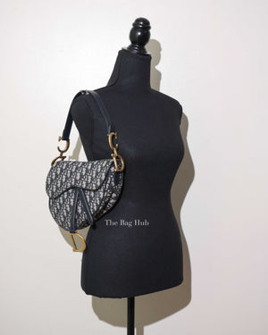 Dior Blue Oblique Saddle Bag-10