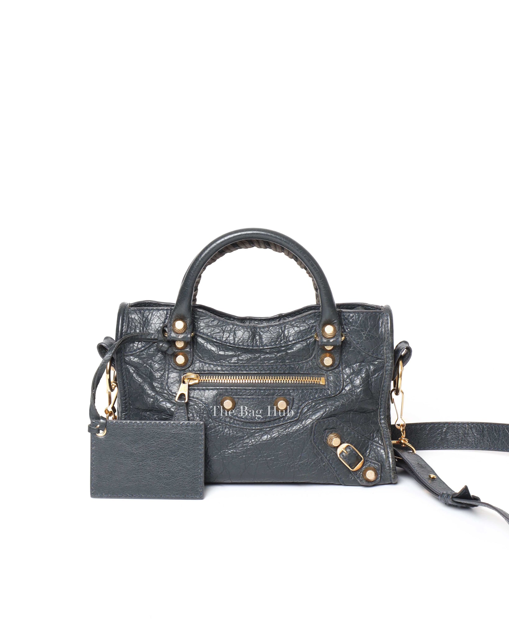 Balenciaga Anthracite Lambskin Mini City G12 GHW Crossbody Bag-2