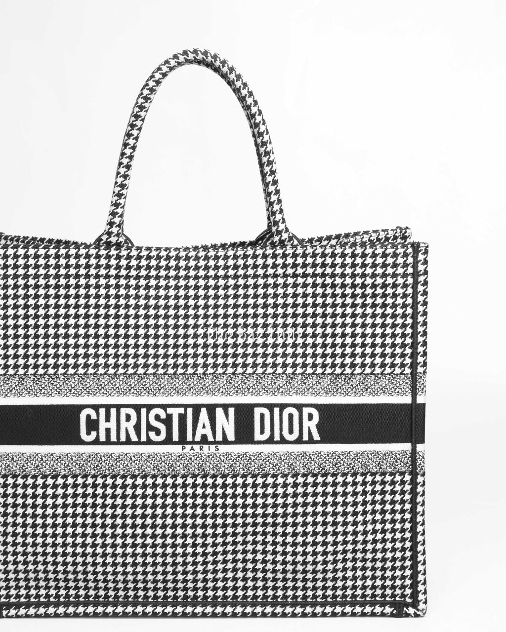 Dior White/Black Large Embroidery Book Tote-1