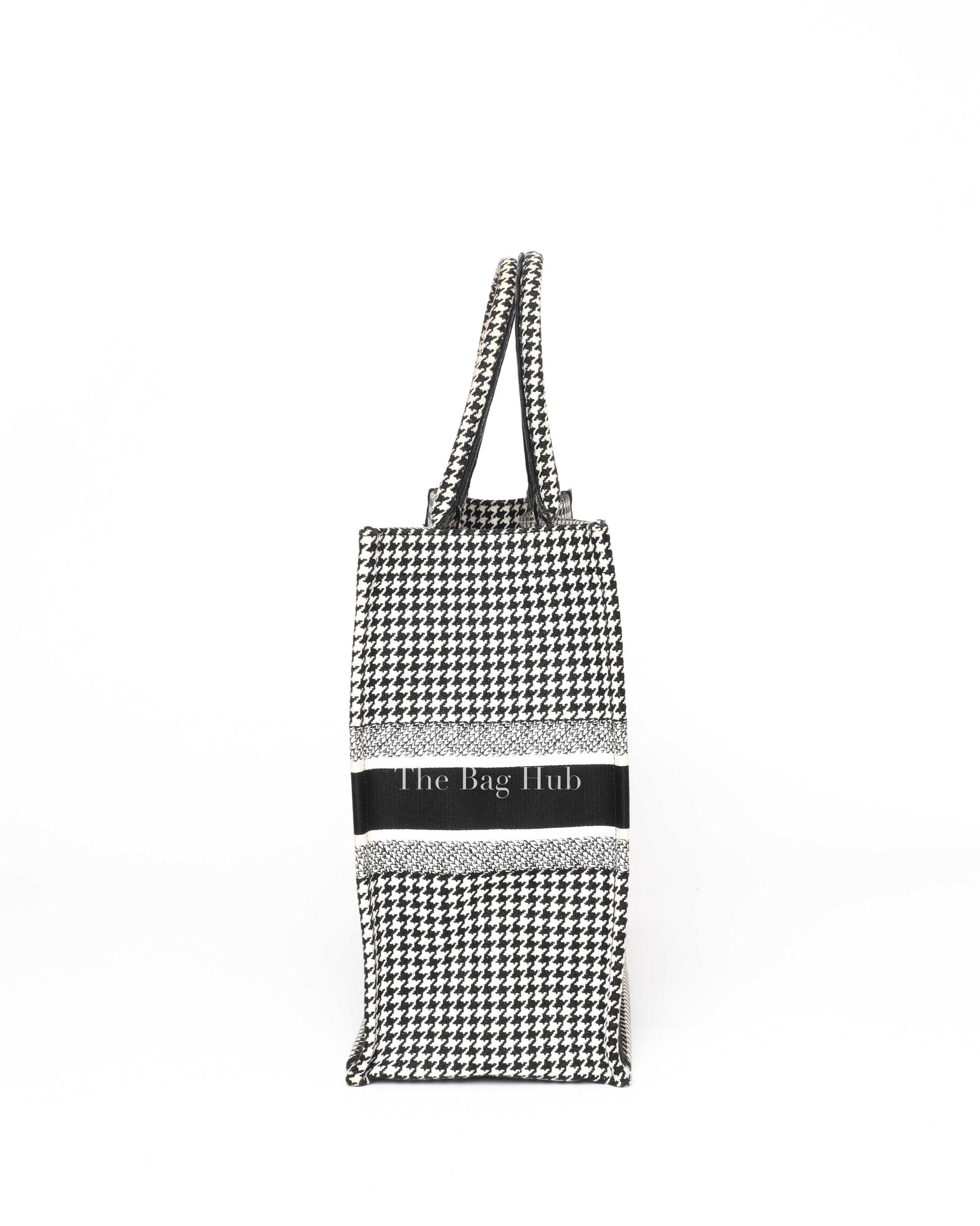 Dior White/Black Large Embroidery Book Tote-4