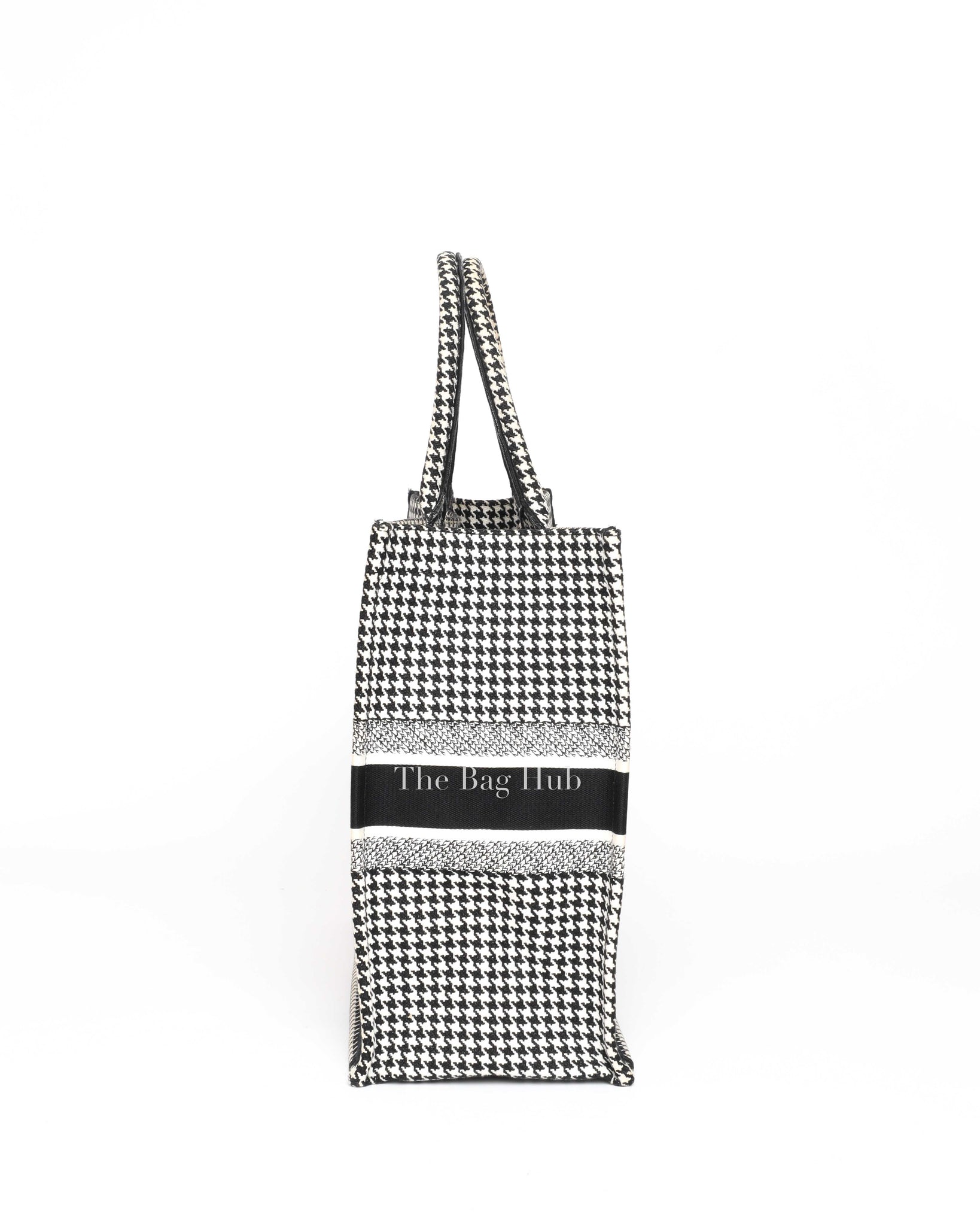 Dior White/Black Large Embroidery Book Tote-5