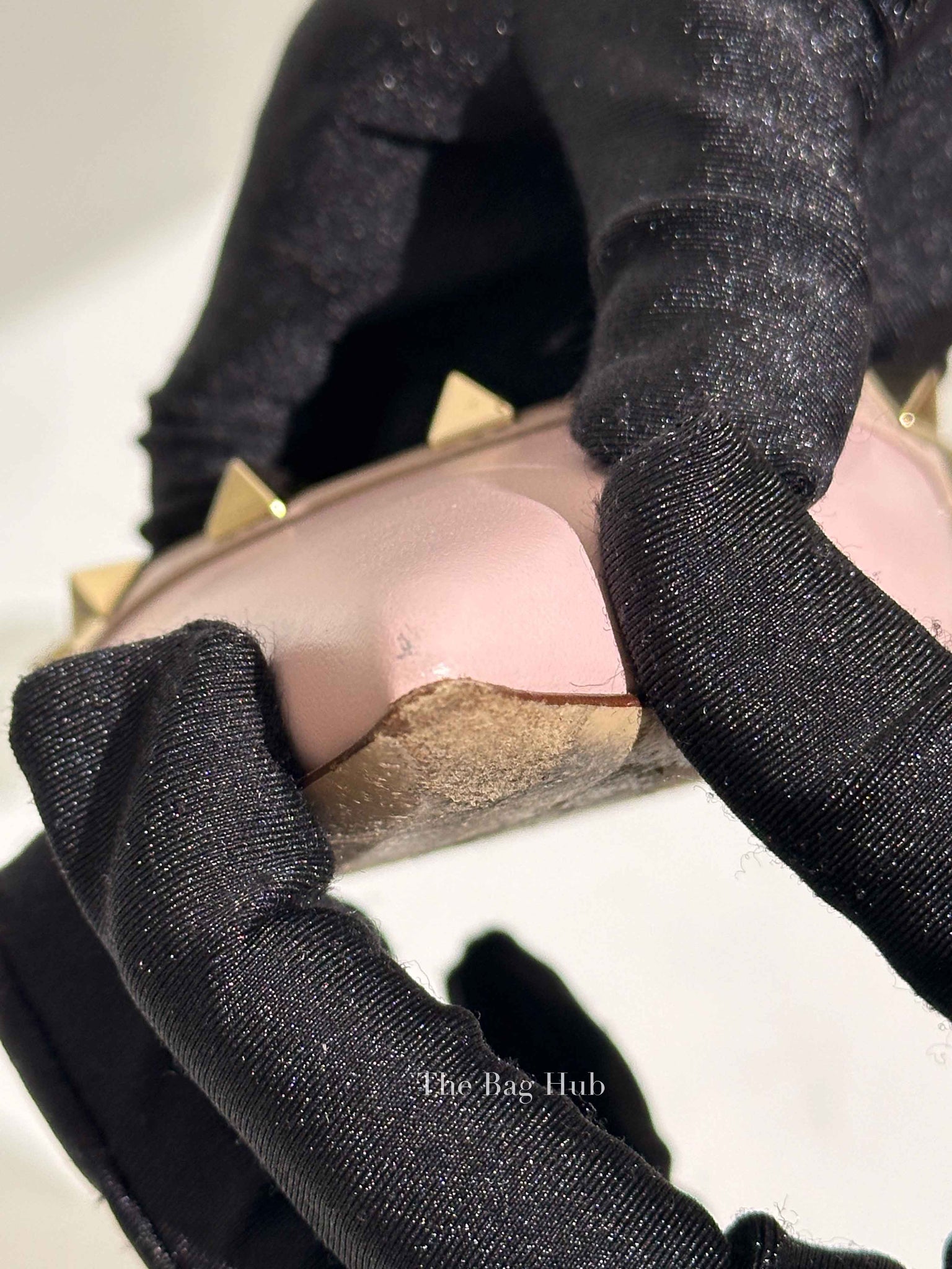 Valentino Pink Leather Rockstud Pointed Toe Slingback Flats Size 37