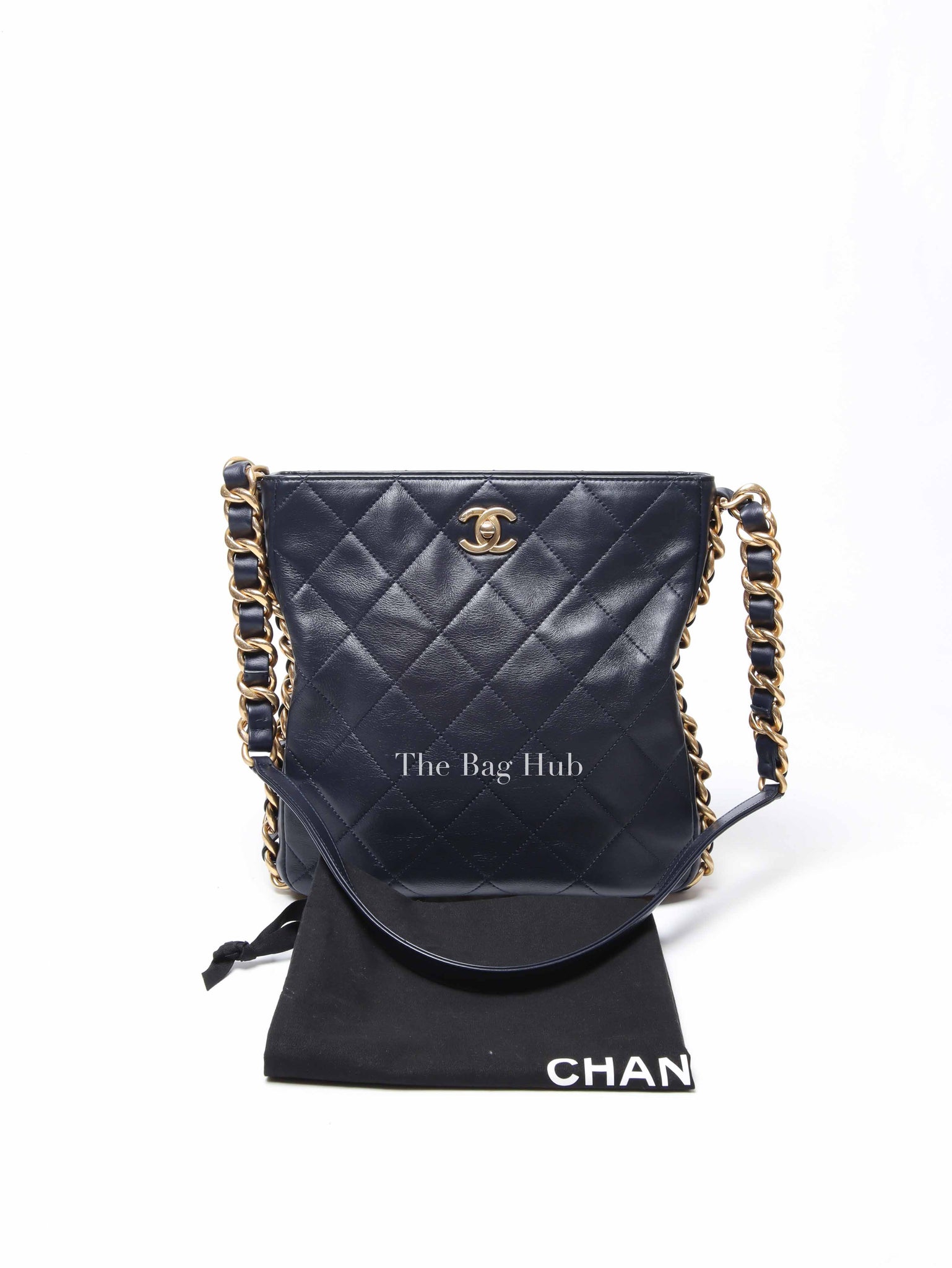 Chanel Navy Blue Framing Chain Shoulder Bag 2021