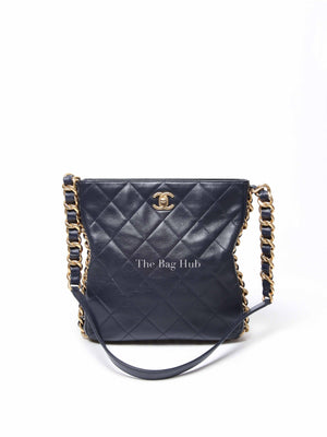 Chanel Navy Blue Framing Chain Shoulder Bag 2021