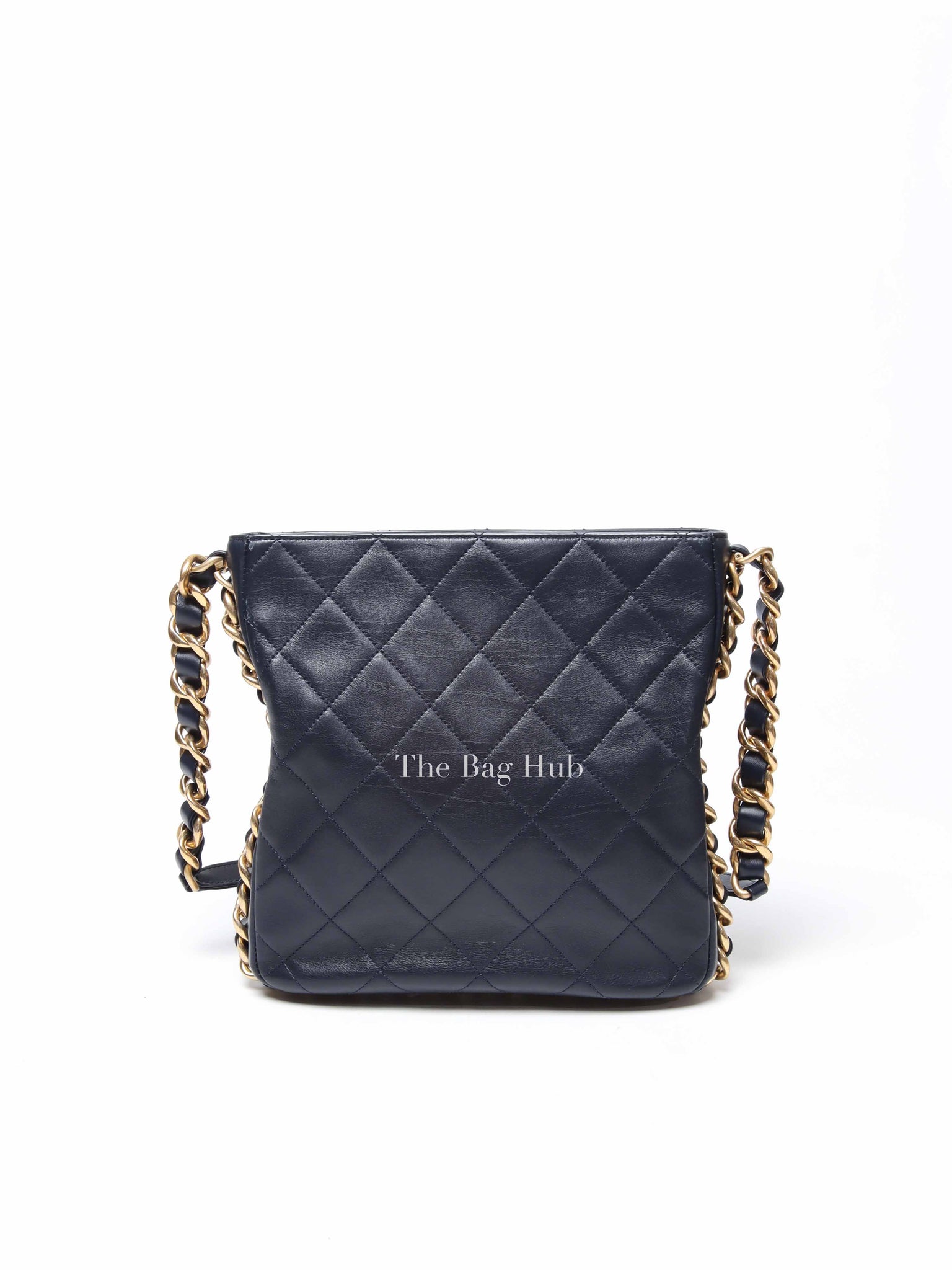 Chanel Navy Blue Framing Chain Shoulder Bag 2021