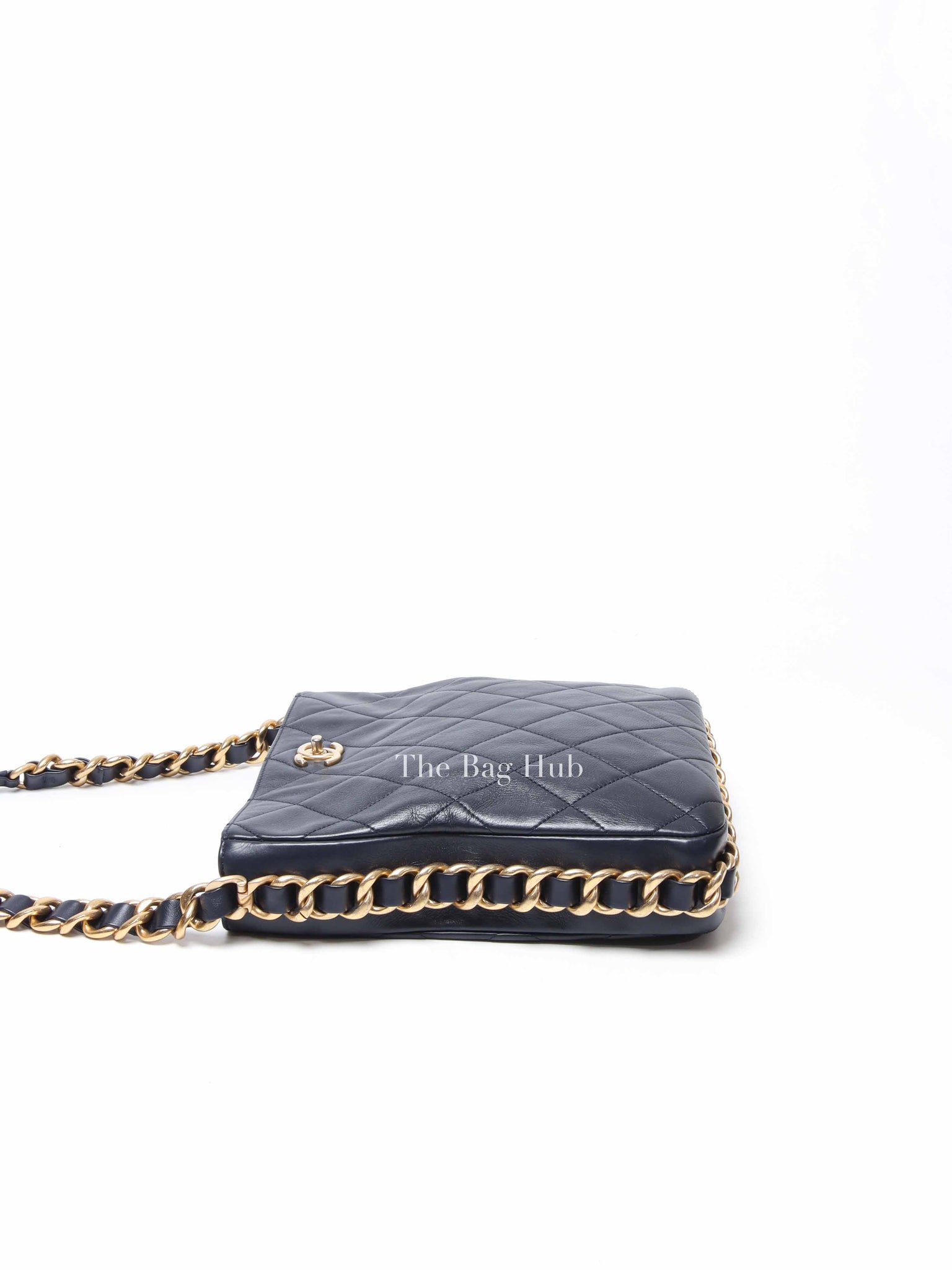 Chanel Navy Blue Framing Chain Shoulder Bag 2021