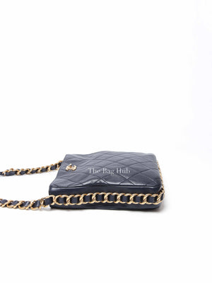 Chanel Navy Blue Framing Chain Shoulder Bag 2021