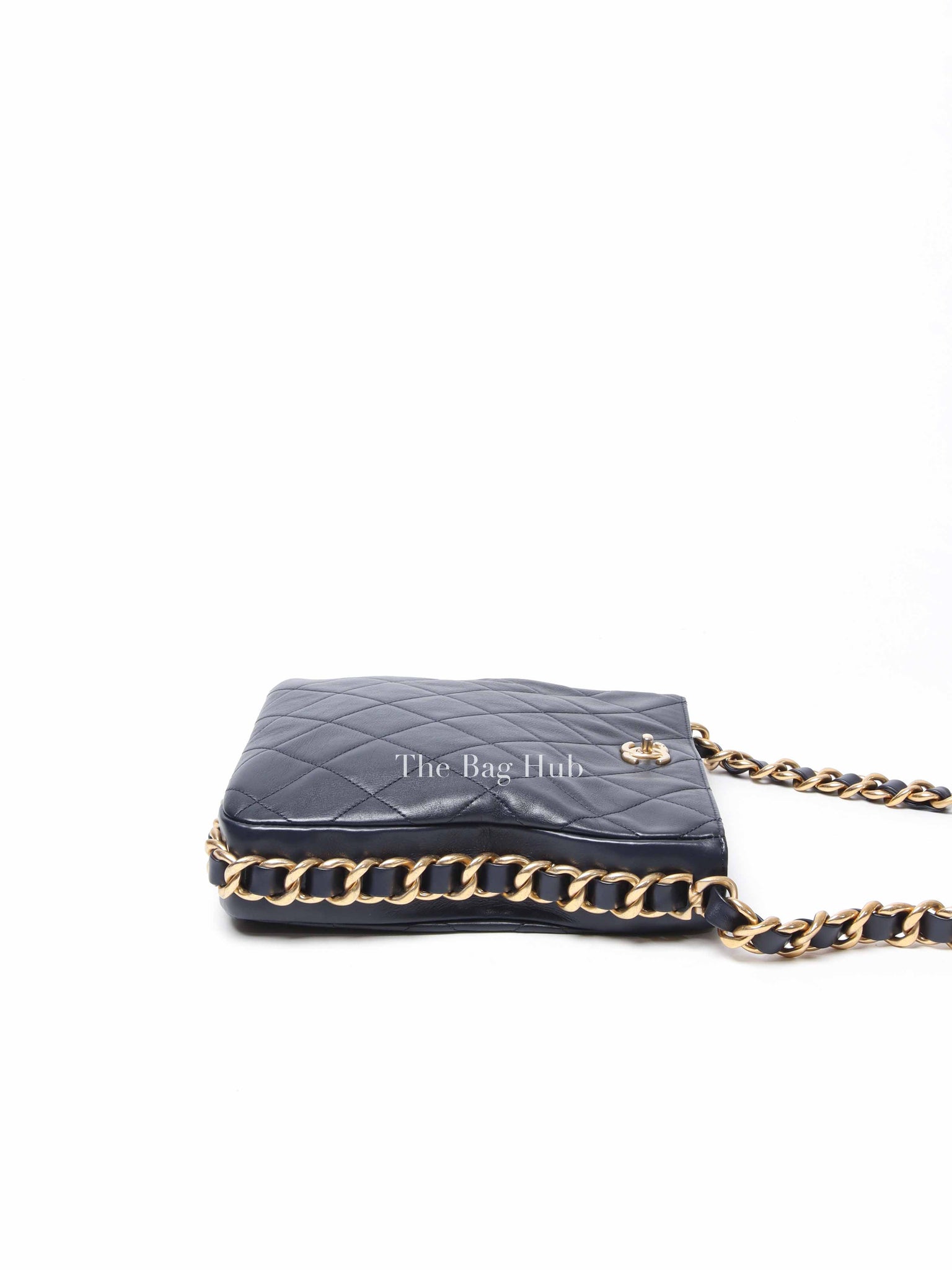 Chanel Navy Blue Framing Chain Shoulder Bag 2021