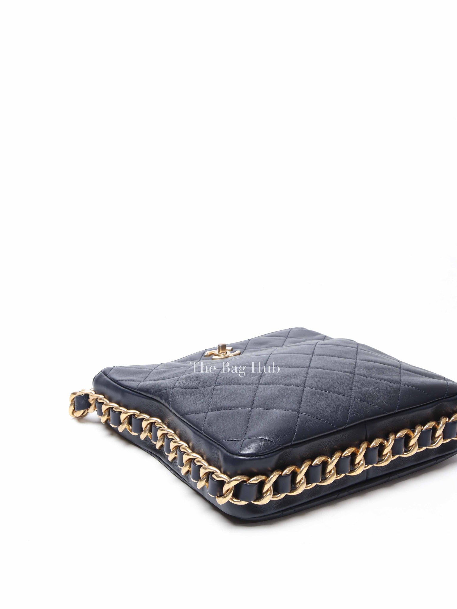 Chanel Navy Blue Framing Chain Shoulder Bag 2021