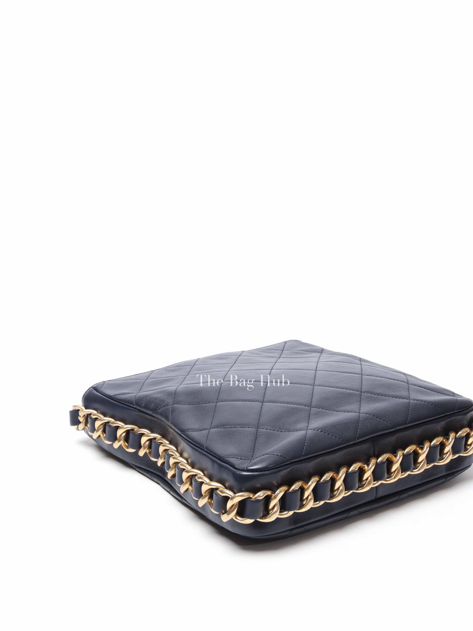 Chanel Navy Blue Framing Chain Shoulder Bag 2021