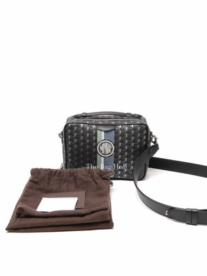 Moynat Black Carbon Silver Canvas Camera Bag