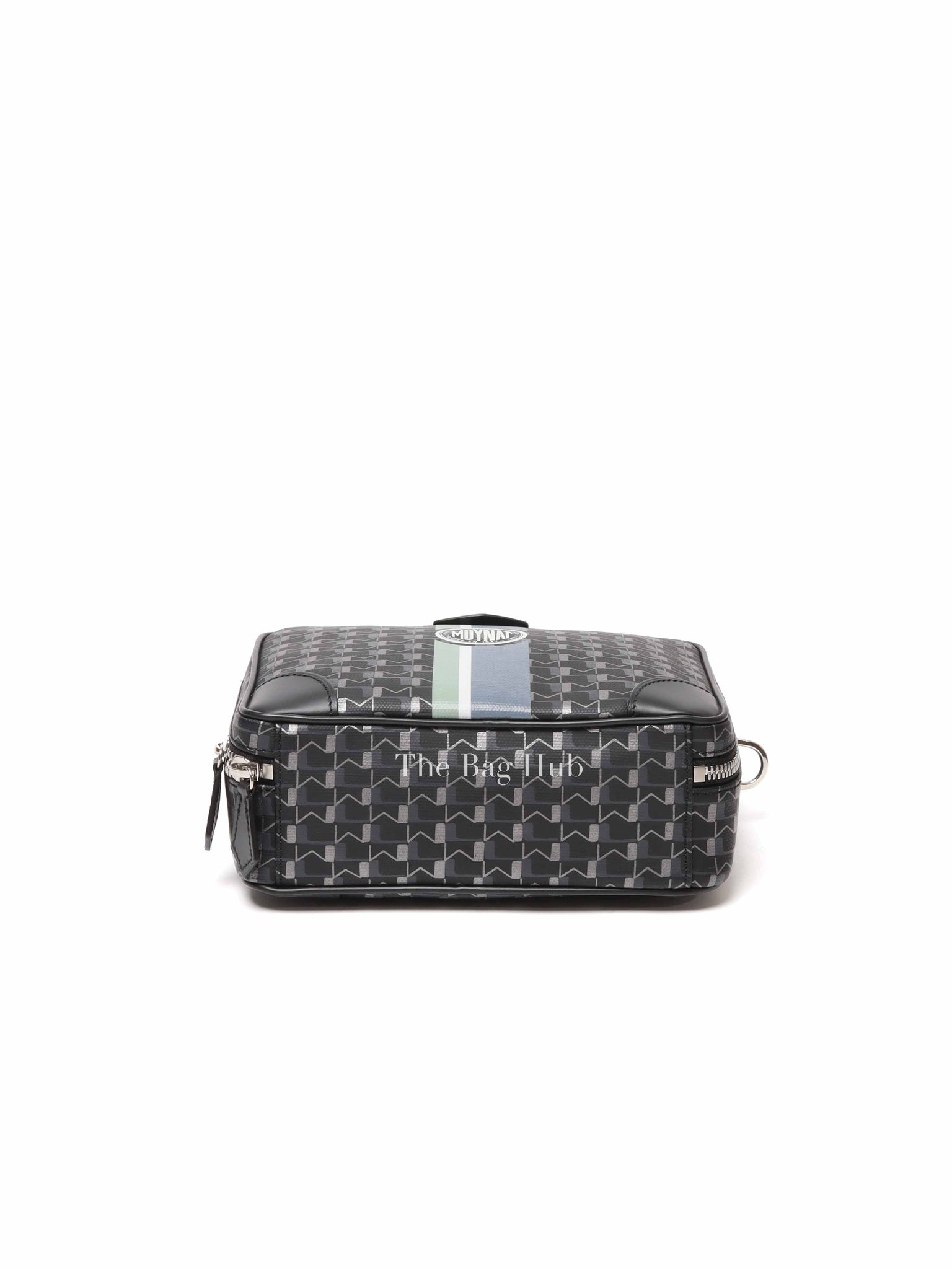 Moynat Black Carbon Silver Canvas Camera Bag