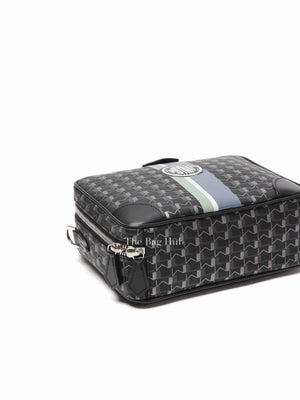 Moynat Black Carbon Silver Canvas Camera Bag