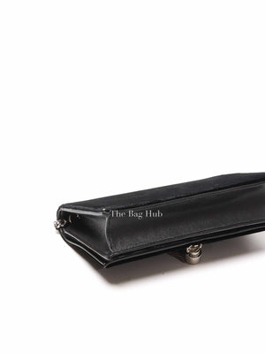 Saint Laurent Black Velvet Crystal-Embellished Toy Kate Tassel Clutch Bag