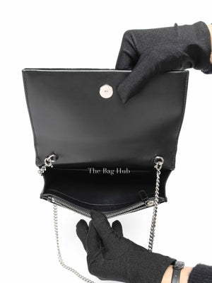 Saint Laurent Black Velvet Crystal-Embellished Toy Kate Tassel Clutch Bag