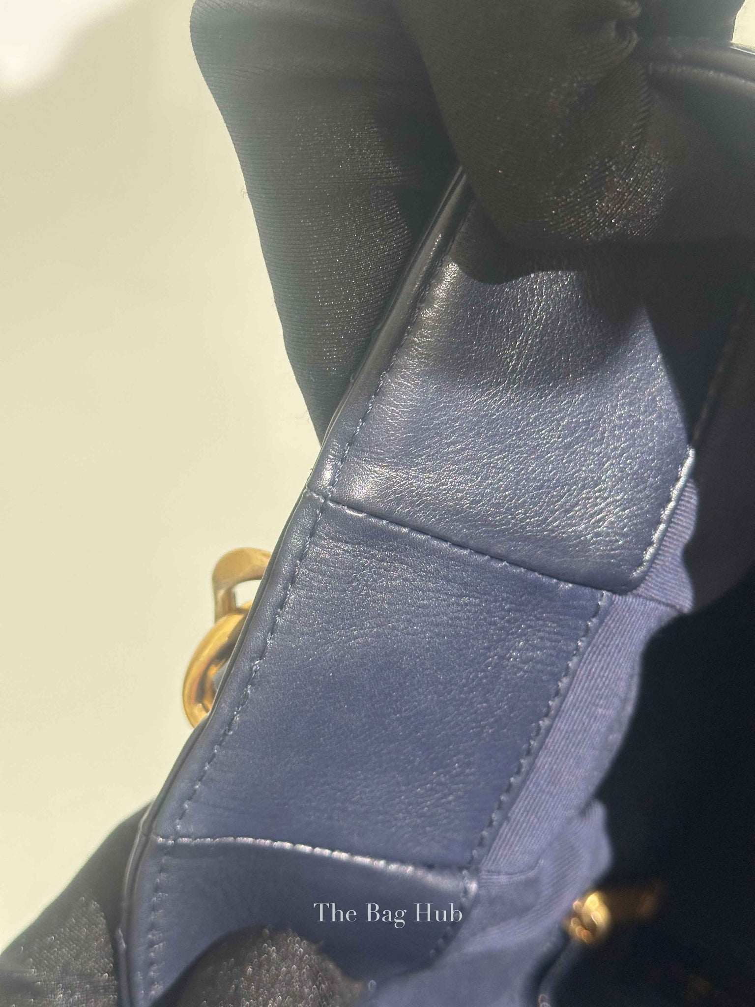 Chanel Navy Blue Framing Chain Shoulder Bag 2021