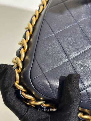 Chanel Navy Blue Framing Chain Shoulder Bag 2021