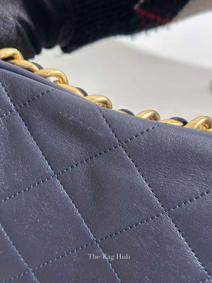 Chanel Navy Blue Framing Chain Shoulder Bag 2021