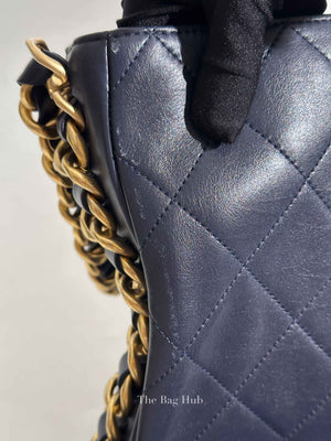 Chanel Navy Blue Framing Chain Shoulder Bag 2021