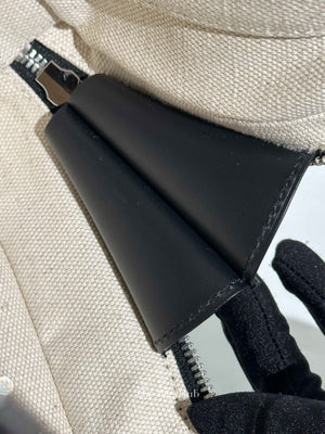 Moynat Black Carbon Silver Canvas Camera Bag