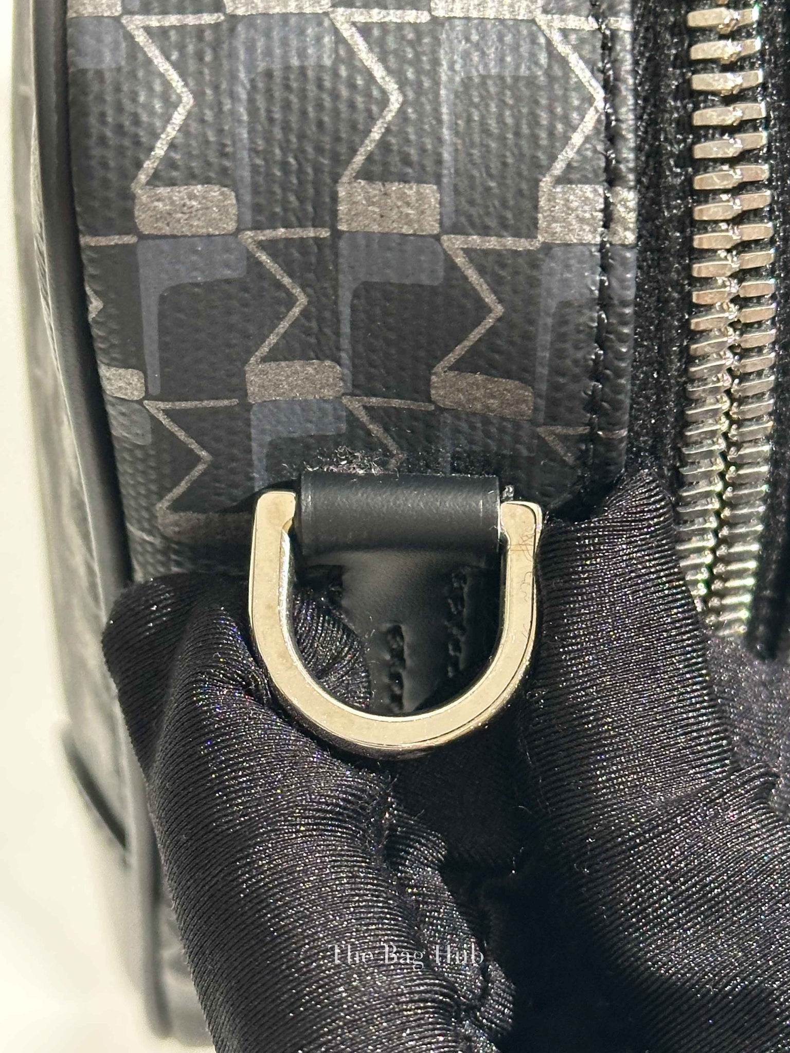 Moynat Black Carbon Silver Canvas Camera Bag