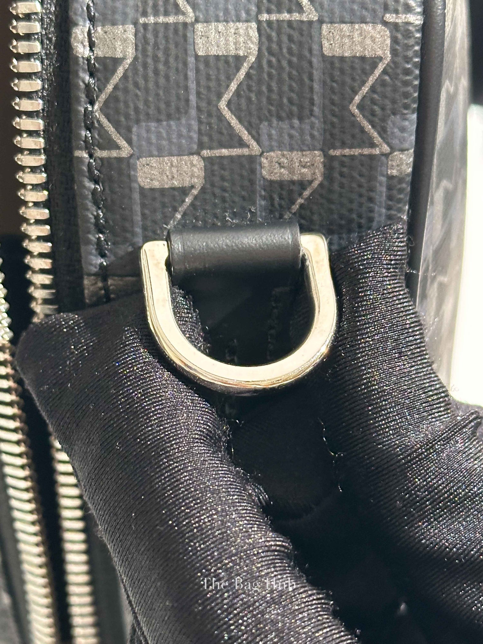 Moynat Black Carbon Silver Canvas Camera Bag