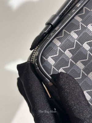 Moynat Black Carbon Silver Canvas Camera Bag