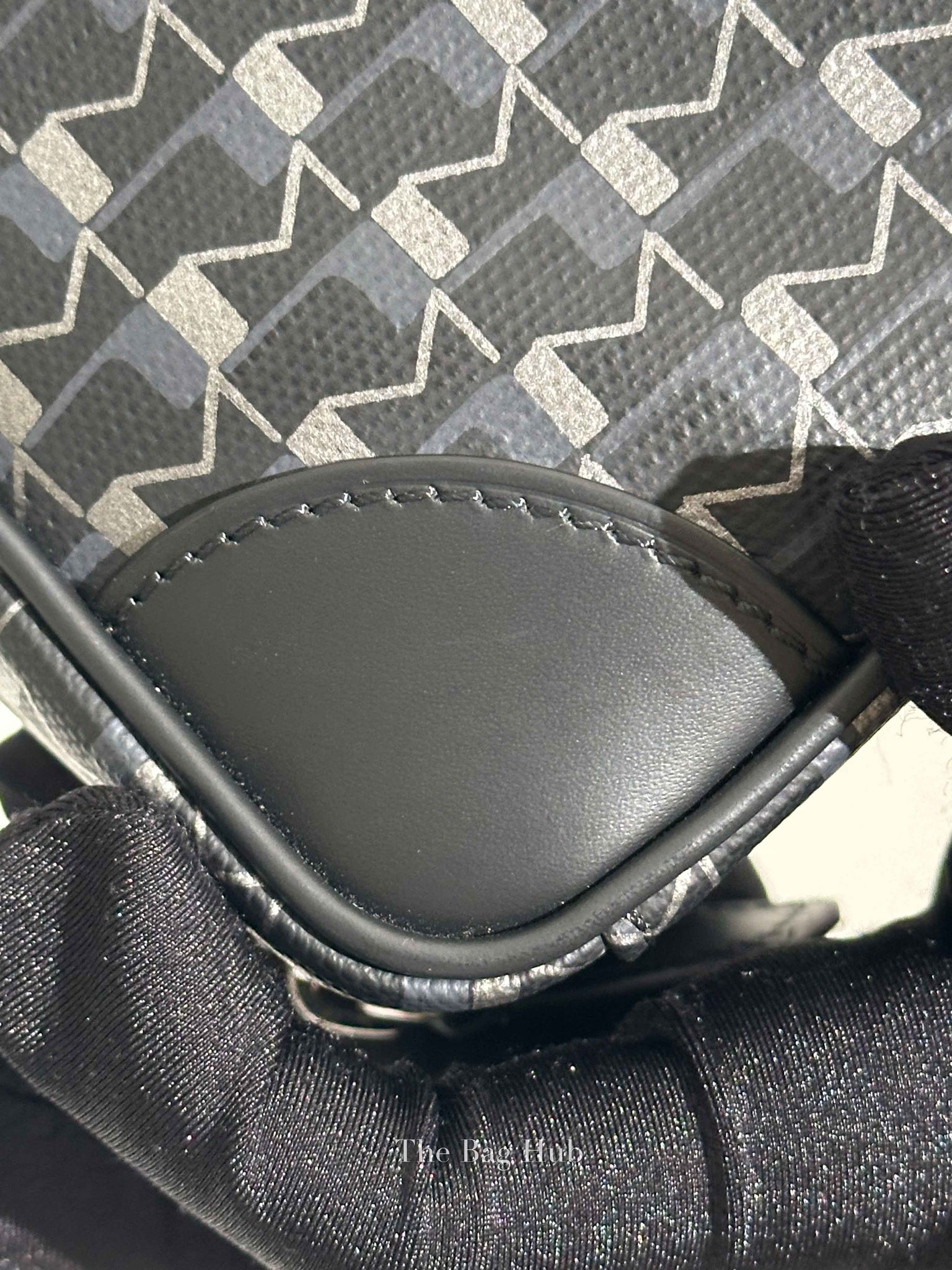 Moynat Black Carbon Silver Canvas Camera Bag