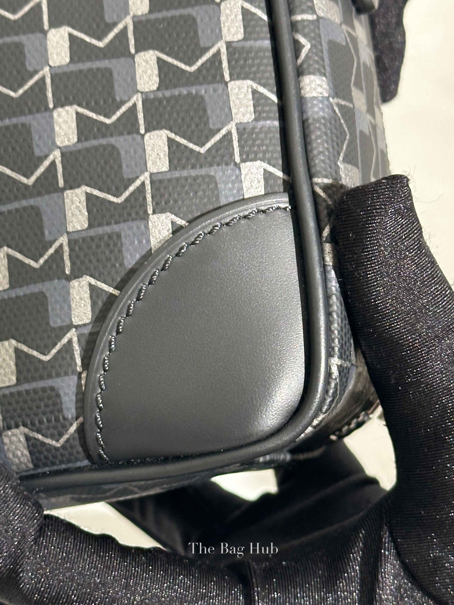 Moynat Black Carbon Silver Canvas Camera Bag