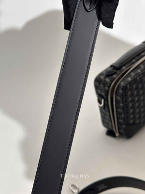 Moynat Black Carbon Silver Canvas Camera Bag