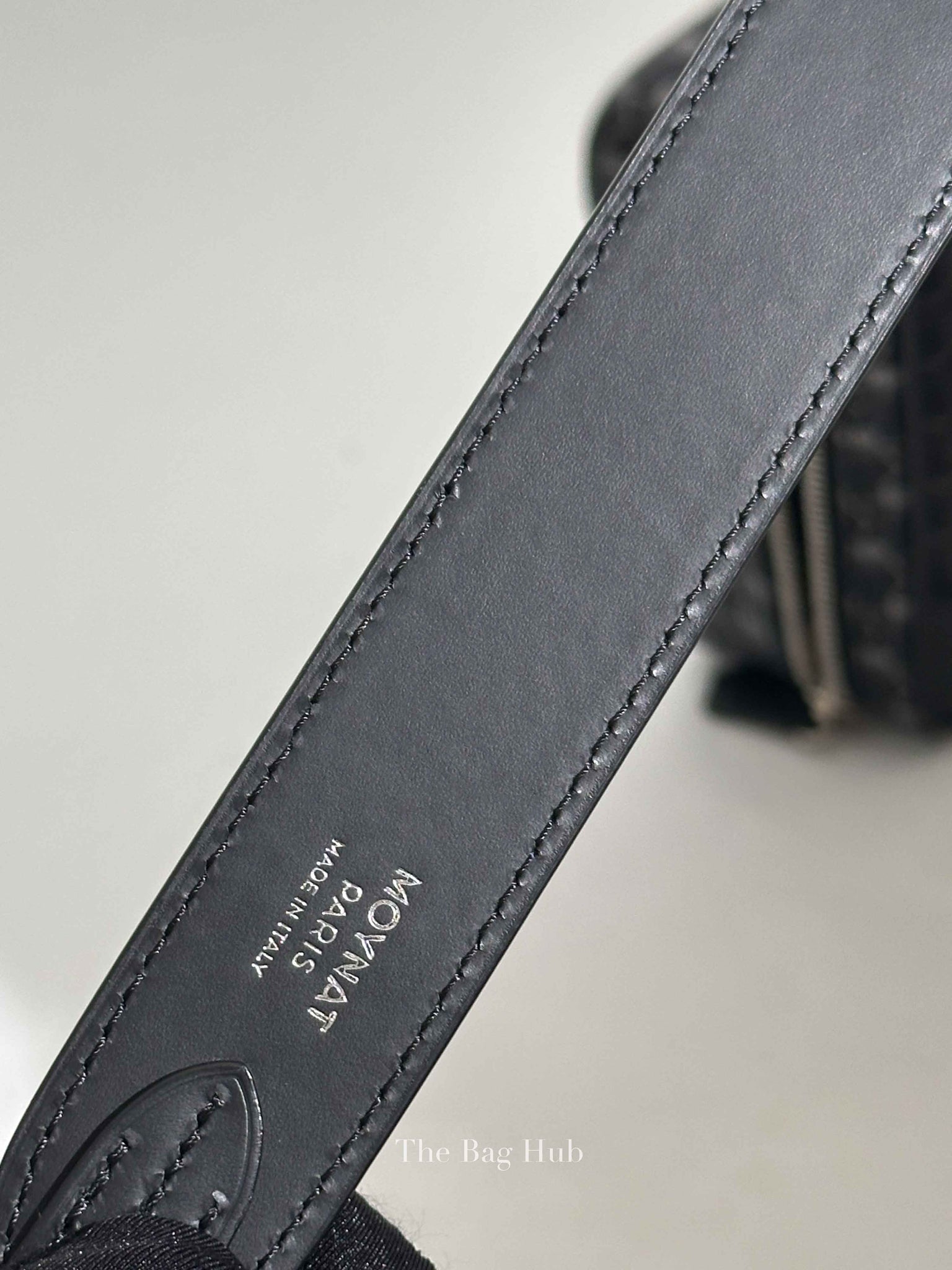 Moynat Black Carbon Silver Canvas Camera Bag