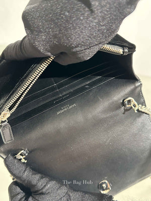 Saint Laurent Black Velvet Crystal-Embellished Toy Kate Tassel Clutch Bag
