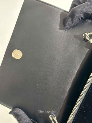 Saint Laurent Black Velvet Crystal-Embellished Toy Kate Tassel Clutch Bag