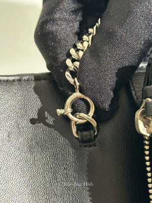 Saint Laurent Black Velvet Crystal-Embellished Toy Kate Tassel Clutch Bag