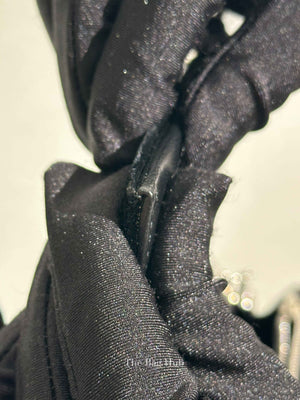 Saint Laurent Black Velvet Crystal-Embellished Toy Kate Tassel Clutch Bag