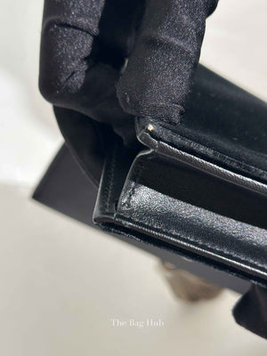 Saint Laurent Black Velvet Crystal-Embellished Toy Kate Tassel Clutch Bag