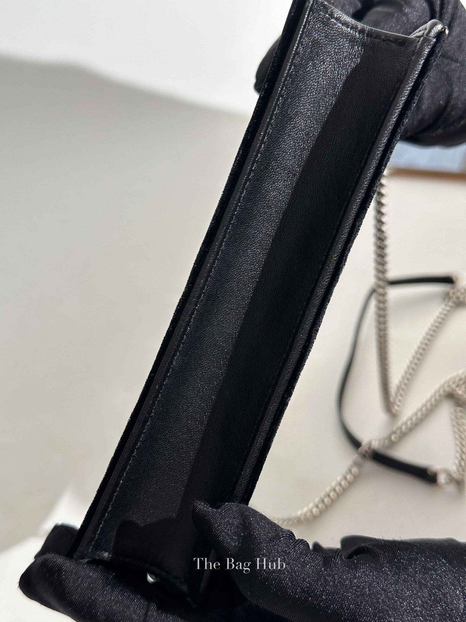Saint Laurent Black Velvet Crystal-Embellished Toy Kate Tassel Clutch Bag