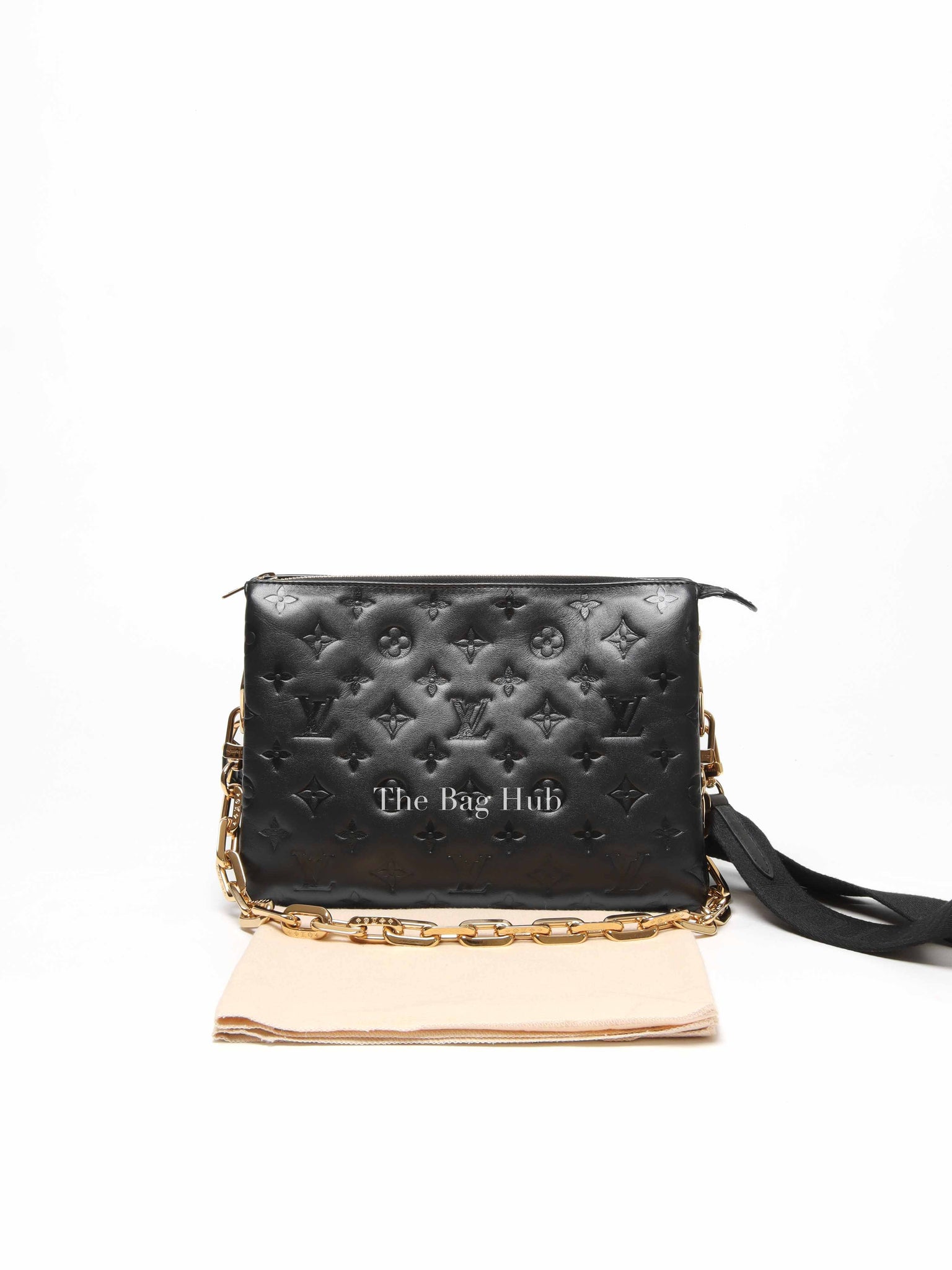 Louis Vuitton Noir Monogram Empreinte Leather Coussin PM Shoulder Bag