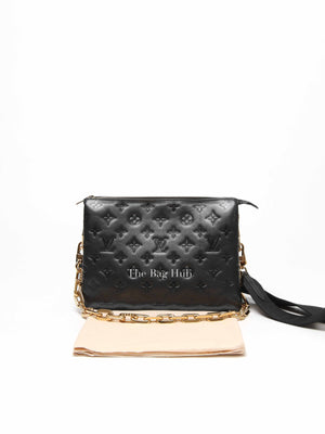 Louis Vuitton Noir Monogram Empreinte Leather Coussin PM Shoulder Bag