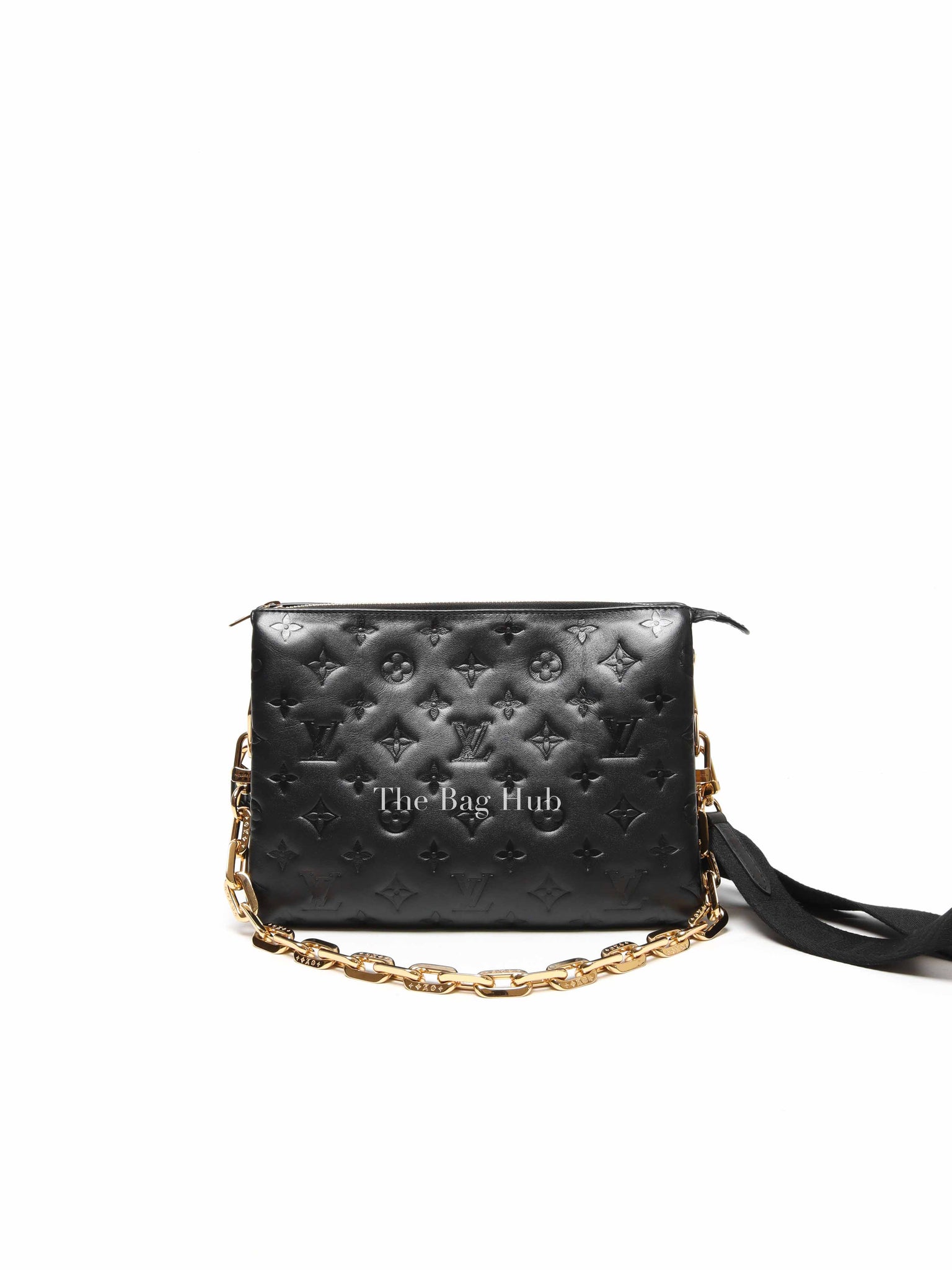 Louis Vuitton Noir Monogram Empreinte Leather Coussin PM Shoulder Bag