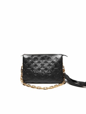 Louis Vuitton Noir Monogram Empreinte Leather Coussin PM Shoulder Bag